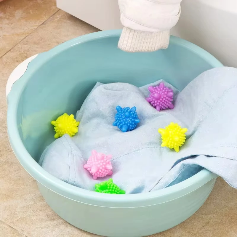 Laundry Ball Reusable Household Washing Clothes Softener Remove Dirt Clean Shape PVC Solid 10Pcs/Set laundry ball