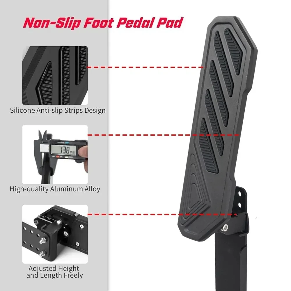 thumbnail image 2 of Flynsu Dead Pedal Foot Rest Pad Replacement For 2007-2023 Jeep Wrangler JK JL 4XE 2 of 14