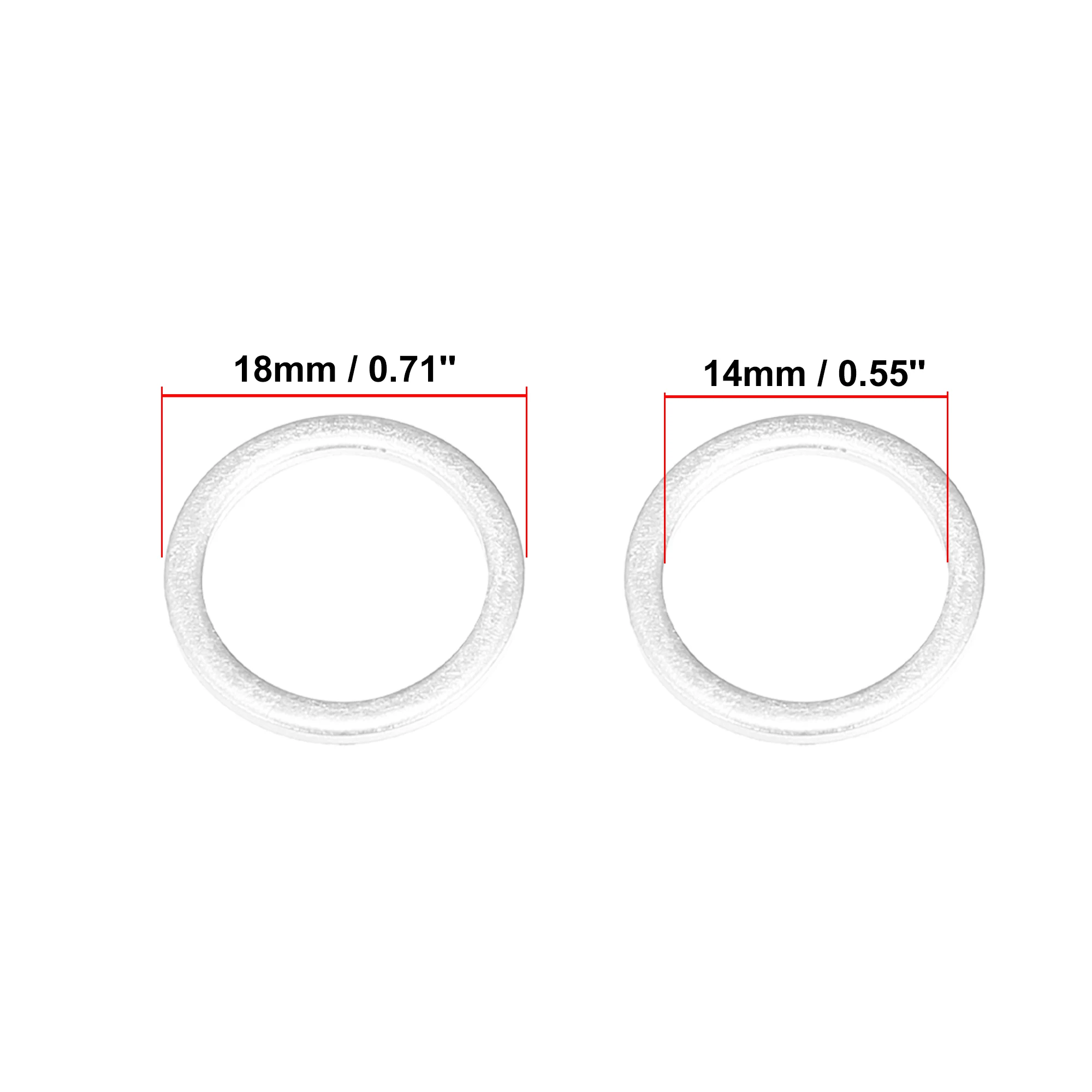 Oil Drain Plug Gasket Oil Drain Plug Seal Washer Sealing Washers Engine Gasket Set 15pcs Engine Oil Crush Washers Drain Plug Gaskets 14/16/18/20/22 mm Aluminum