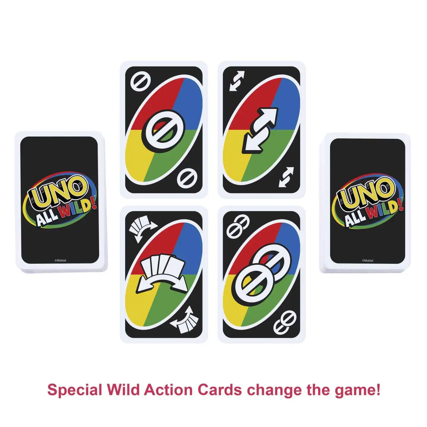 Mattel Games UNO All Wild! Card Game Multiplayer UNO Card Game Family Party Games Toys Kids Toy Playing Cards