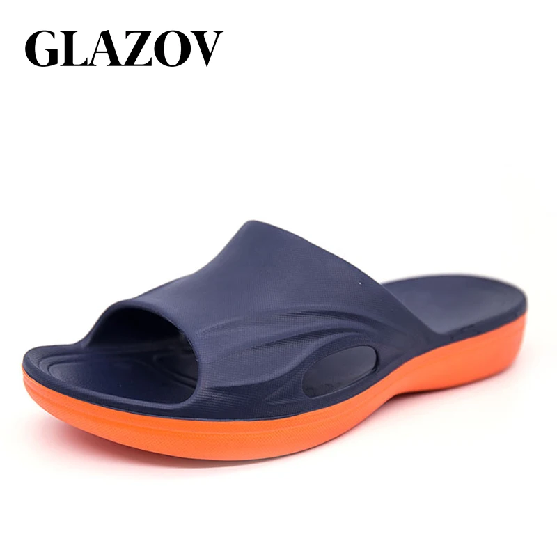Шлепанцы мужские резиновые, сланцы, пляжная обувь, повседневные мягкие удобные, для дома и улицы, большие размеры 49 50, лето