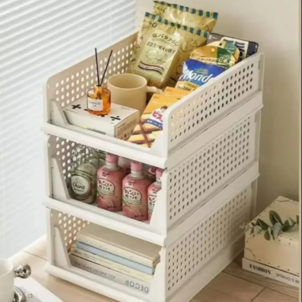 5 Cajas Organizadoras Apilables Para Armario – Cajones De Plástico Extraíbles, Blanco