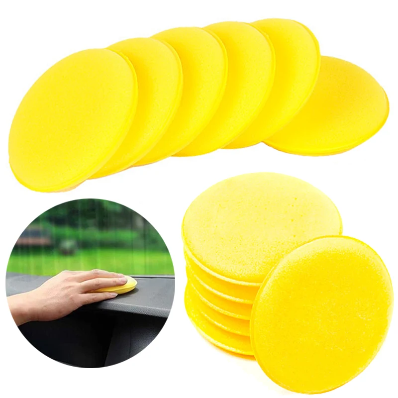 5pcs Car Wash Supplies: High Density Foam Applicator Pads for Curing &  Polishing - Perfect for Car Detailing!