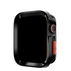 Durable Soft TPU Protective Apple Watch Case - Anti-Drop Bumper Cover for 49mm (Electroplated Black)