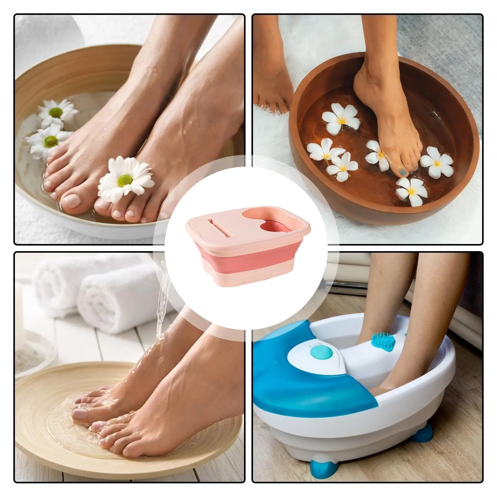 Folding Footbath Silicone Footbath Cover Travel Home Use