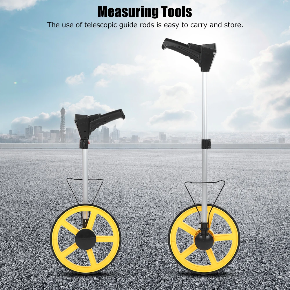 Distance Measuring Wheel Digital Display Gauge Roller Rangefinder Metric Inch Switching Distance Measuring Wheel Tools