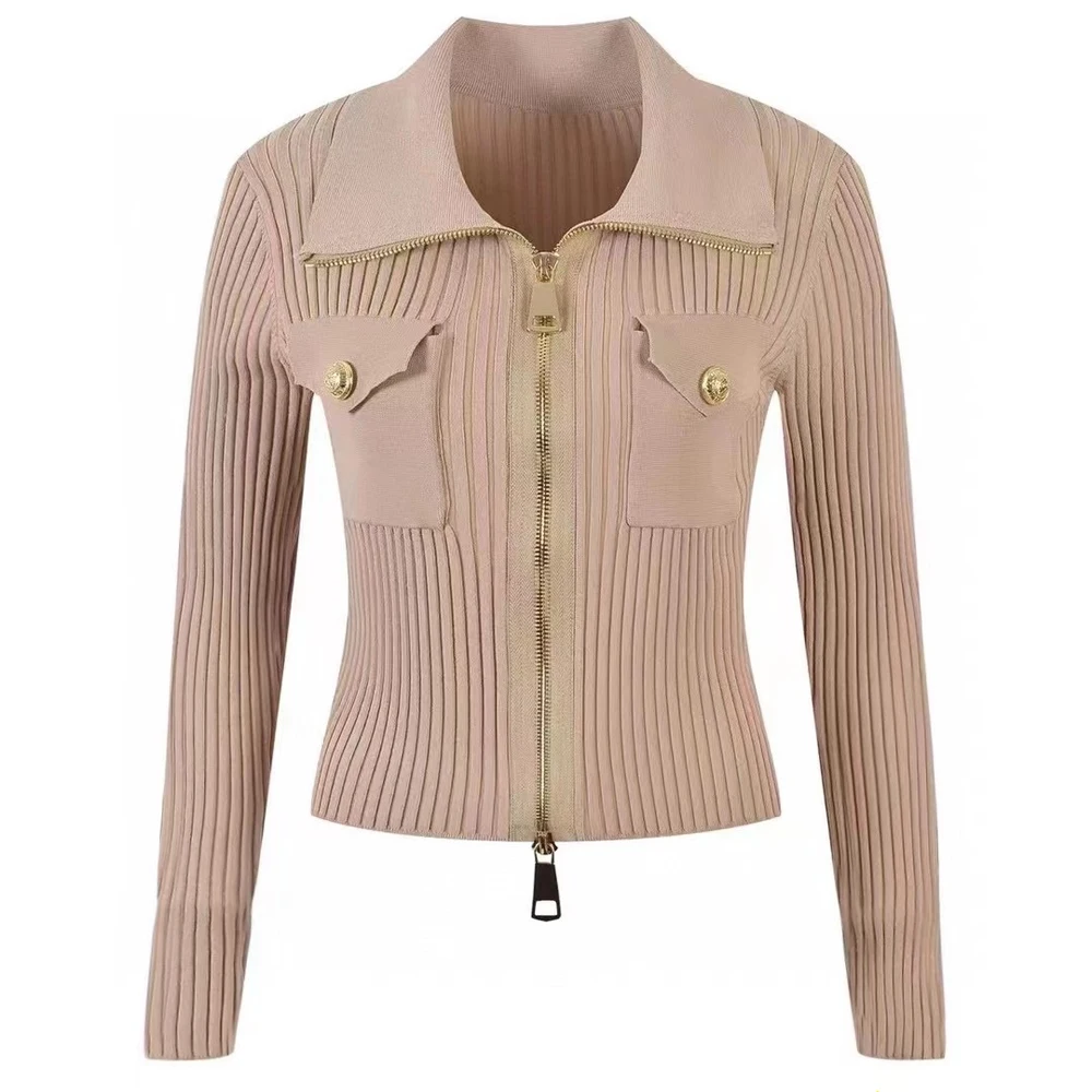 

Spring And Autumn 2022 New European And N Women's Sweater Cardigan Fashion Jacket High-quality Sweater Woman