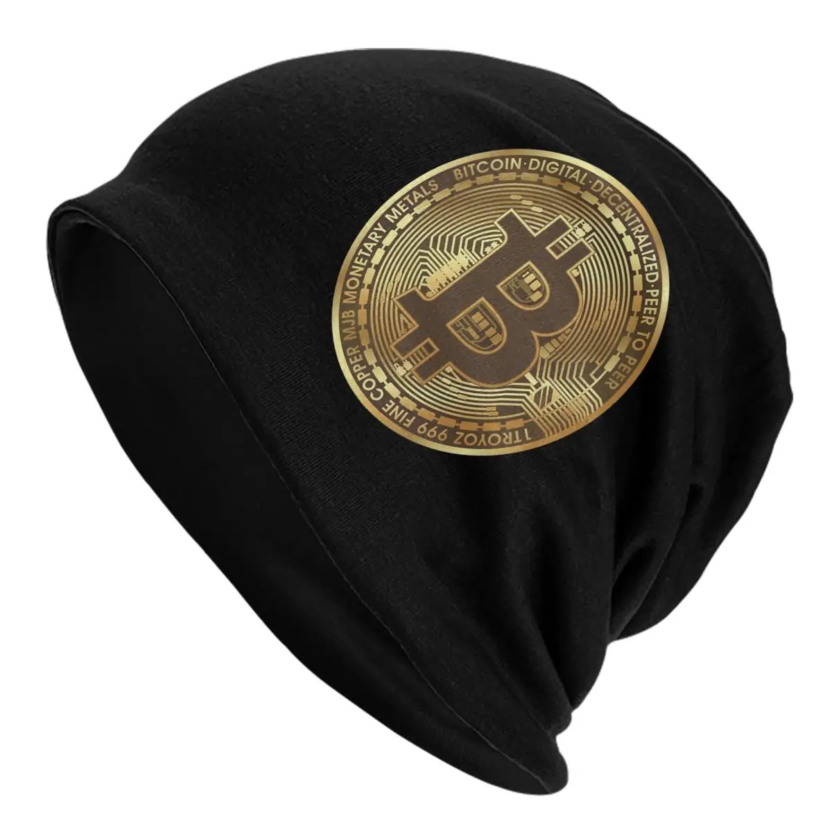 

Crypto BTC Cryptocurrency Bonnet Hat Goth Outdoor Skullies Beanies Hat Bitcoin for Men Women Spring Head Wrap Caps