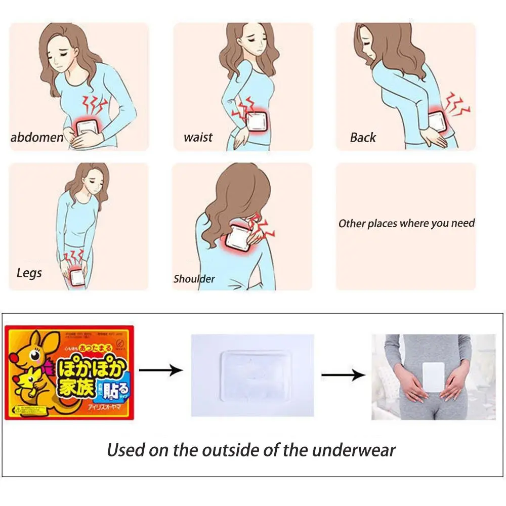 Portable Waist Hand Warming Paste Pads Abdomen Warm Patch Body Warmer Sticker