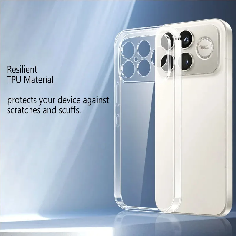 Ultra Thin Clear TPU Phone Case - Ultra Flexible & Durable Transparent Silicone Cover