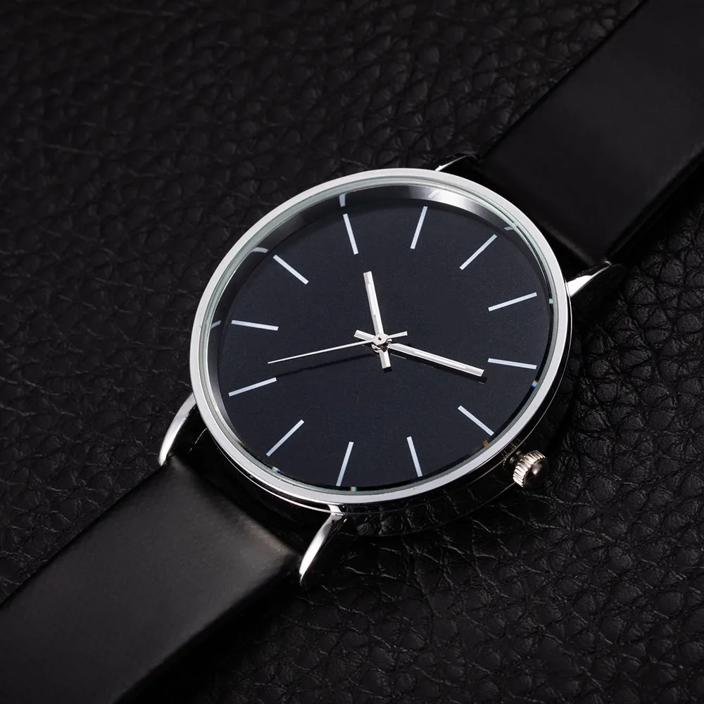 Minimalist Women's Ultra Thin Fashion Watch with Leather Strap