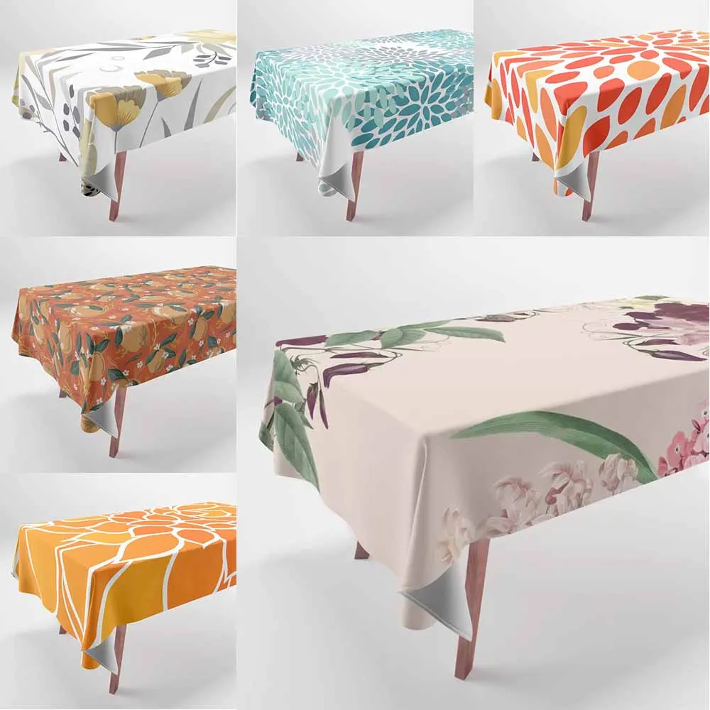 Nordic modern flower stitching advanced color rendering ironing coffee