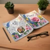 Flower Art Coloring Book 24 Page Gift For Birthday Party Relieve Stress Kill Time Graffiti Painting Drawing Art Book for Adults 4