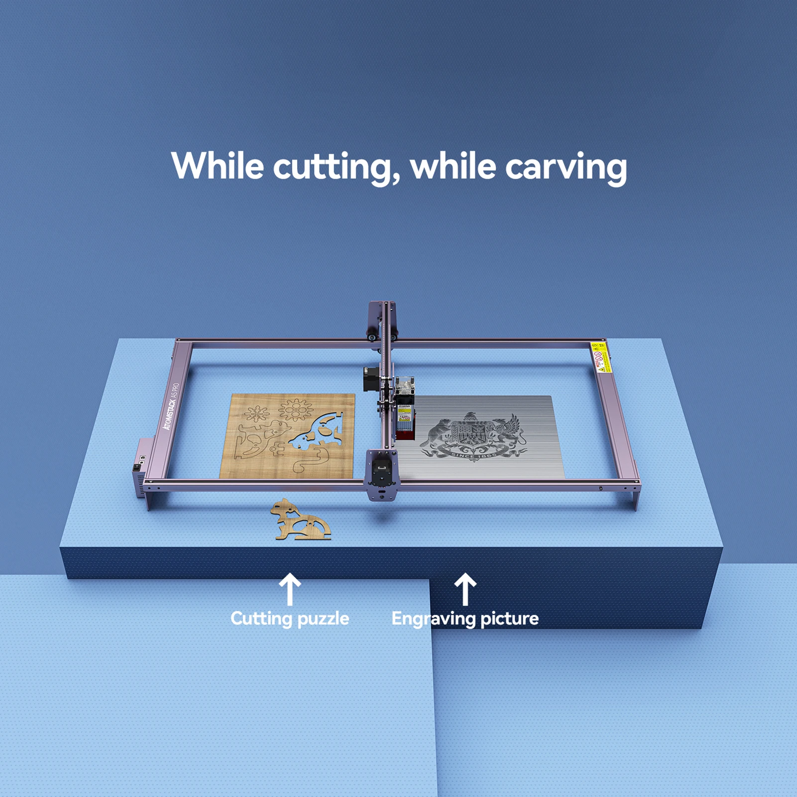 ATOMSTACK  Engraving Area Y-axis Extension Kit Expand to 850x410mm for Laser Engraving Machine A5 Series Engraving