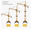 2.4G 6CH 128CM Remote Control Excavator Tower Crane 680 Rotation Lift Model With Light Sound  RC Engineering Toy For Kid Gift 4