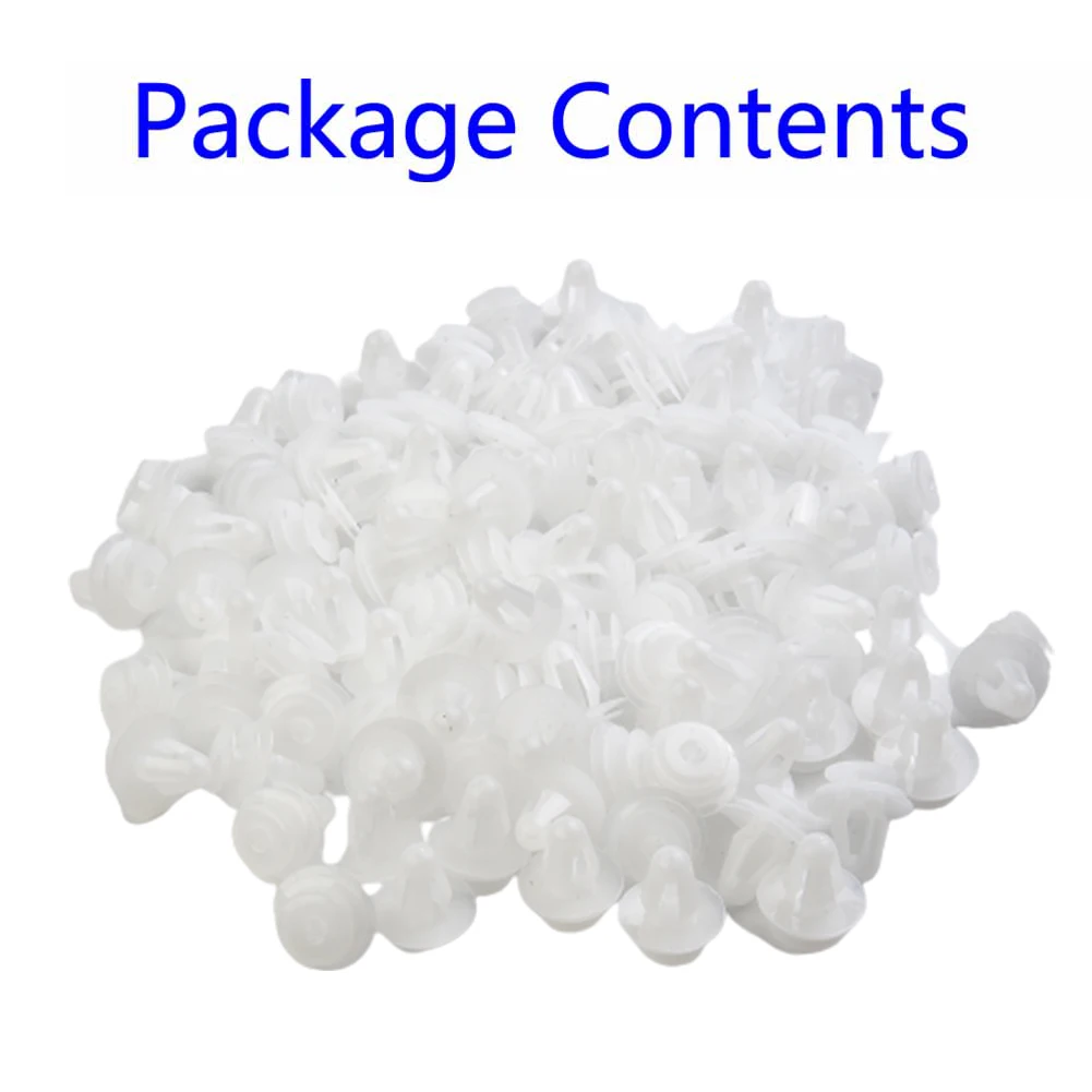 

Accessories Fixed Clip Practical Replacement 9mm Hole Retainer Rivet Type White 100Pcs Bumper Car Fender High Quality