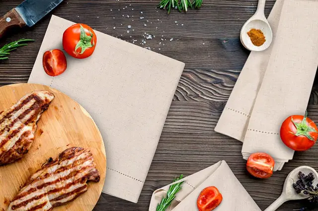 12 pièces serviettes en lin serviettes en lin cousues serviettes en lin tissu de dîner serviettes en lin tissu lavable serviette en tissu de lin 4