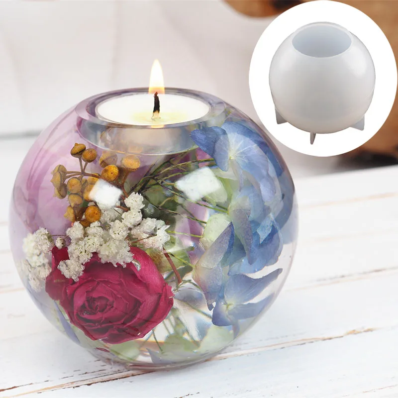 Silicone Home Ornaments Silicone Candle Holder Balls Making Candles