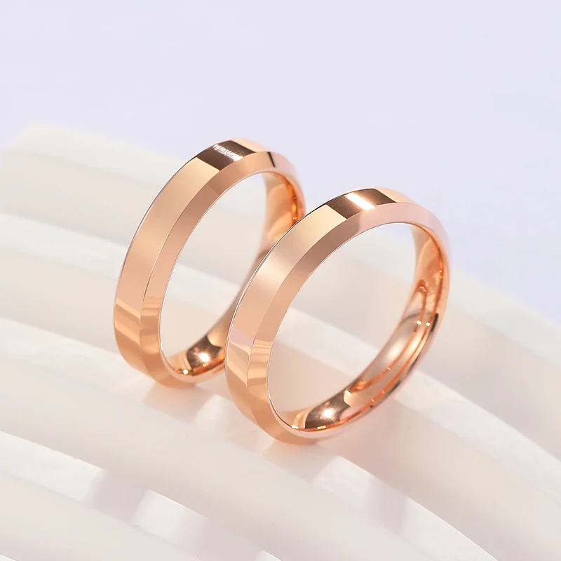 Tungsten Rings for Men Women Trendy and Versatile Simple High Grade Golden Ring Tail Ring,Engraving