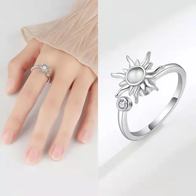 5pcs Bague Anti Stress Femme Argent,Fidget Bague Anxiété Rotative,Ouverts  Reglables,Spinner Anneaux Femme Homme Papillon Bague Lune Multicolore -  Achat / Vente bague - anneau 5pcs Bague Anti Stress Femm Argent 