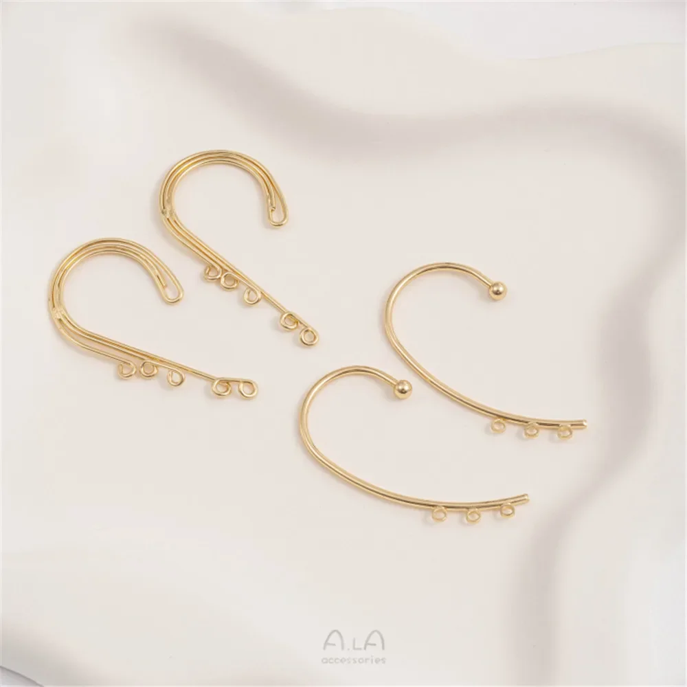 

Ювелирные изделия с покрытием из 14-каратного золота, многоподвесное кольцо, зажим для ушей, ручная работа, «сделай сам», без Пирсинга Ушей, подвесные аксессуары с кисточкой