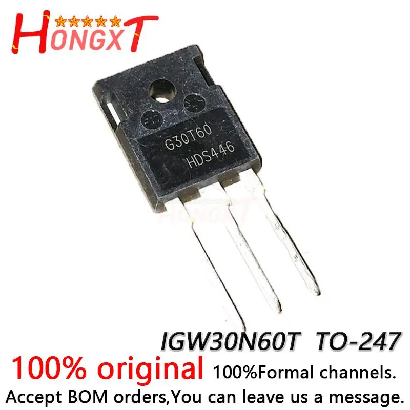 

5PCS 100% NEW Original IGW30N60T package TO-247 IGBT power tube IC integrated circuit/genuine product.