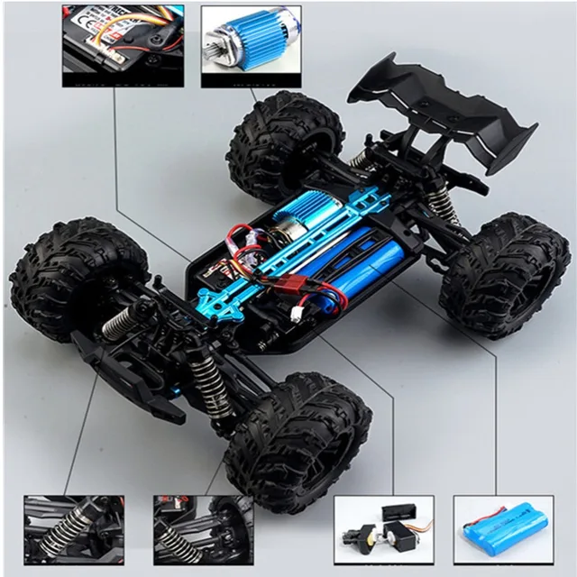 1/16 50km/h Fast RC Car With LED Headlights High Speed Remote Control Vehicles 4x4 Off Road Monster Truck For Kids and Adults. 5