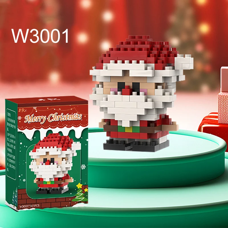 Weihnachten Geschenke Baustein Serie Santa Claus Rentier Puzzle Montage Ziegel Tisch Dekoration Spielzeug für Kind Weihnachten Geschenk