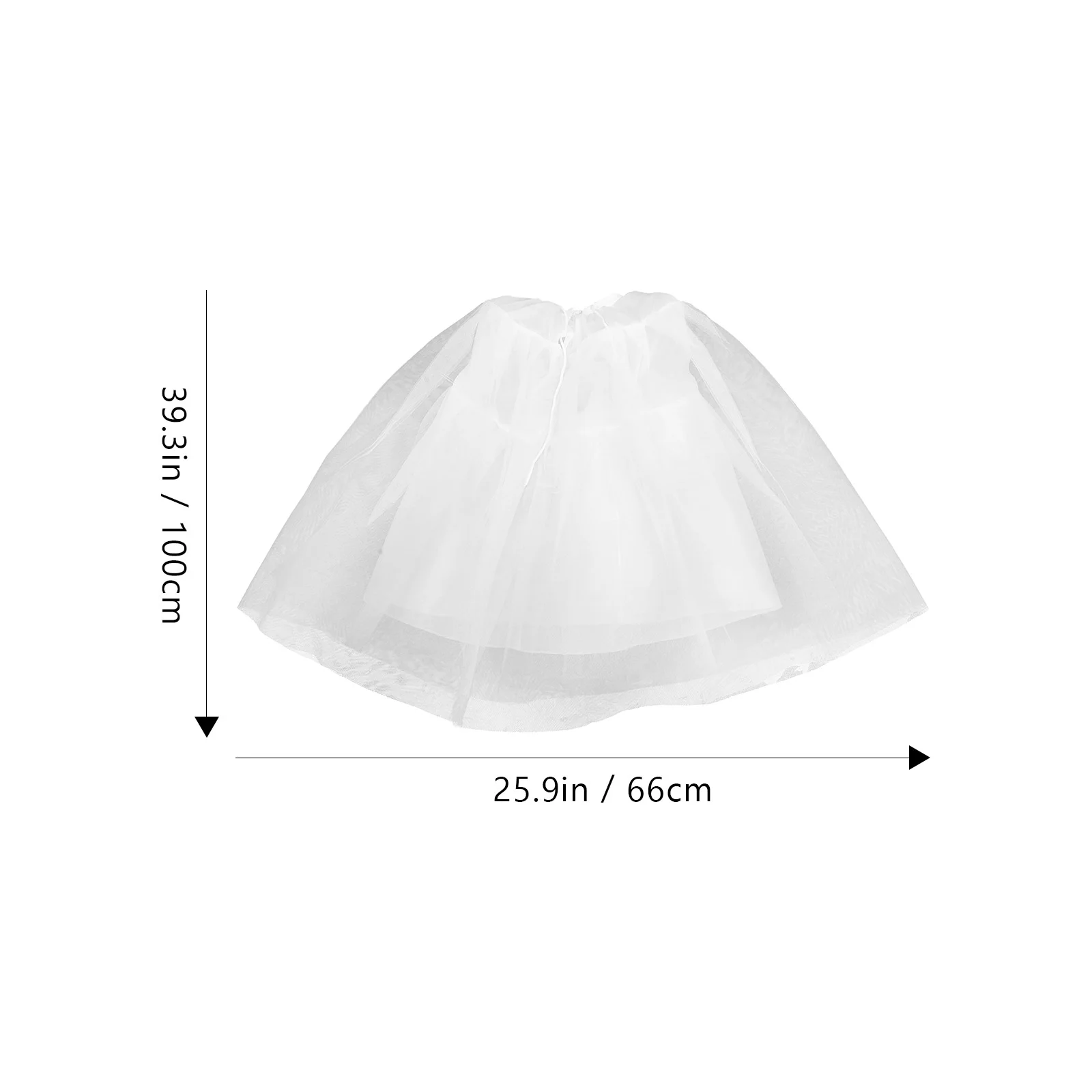 Crinoline for Girl Dress Anagua Petticoat Tutu Skirt Short Elastic Waistband Underskirt Tutus Wedding