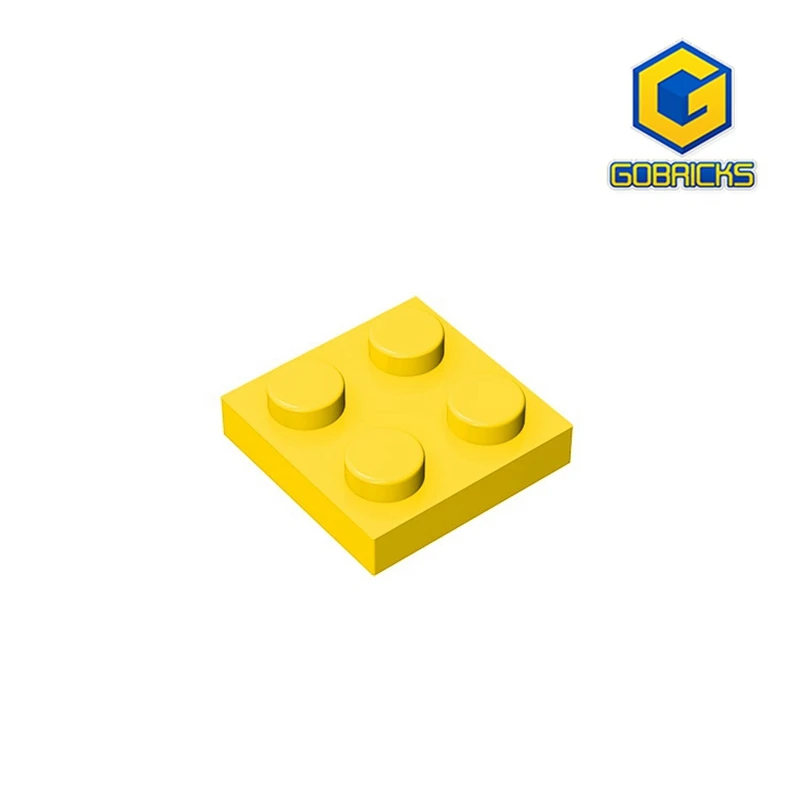 Gobrick, 10 шт. кубики MOC, сборные детали, пластина 2x2, совместимая с 3022, детали для обучения «сделай сам», игрушка для творчества для детей