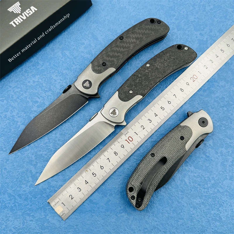 TRIVISA UMa-05 Folding knife Titanium alloy+CF Handle S35VN 1