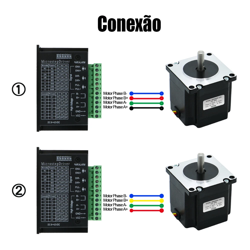 Nema 23 Stepper Motor 20-50v DC Engines 1.2Nm 2Nm 2.2Nm 2.5Nm 3Nm 3A 4 Wires Nema23 Stepping Motor For CNC 3D Printer stepper motor