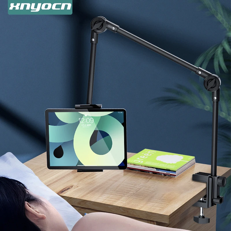 Tablet Stand 360 Rotating Flexible Long Arm Lazy Adjustable Desktop Bed