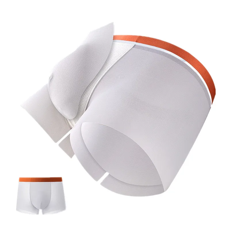 

Seamless Underwear Men's Boxers Shorts Homme Ice Silk Panties Man Breathable U Convex Pouch Underpants Male Cueca Calzoncillo