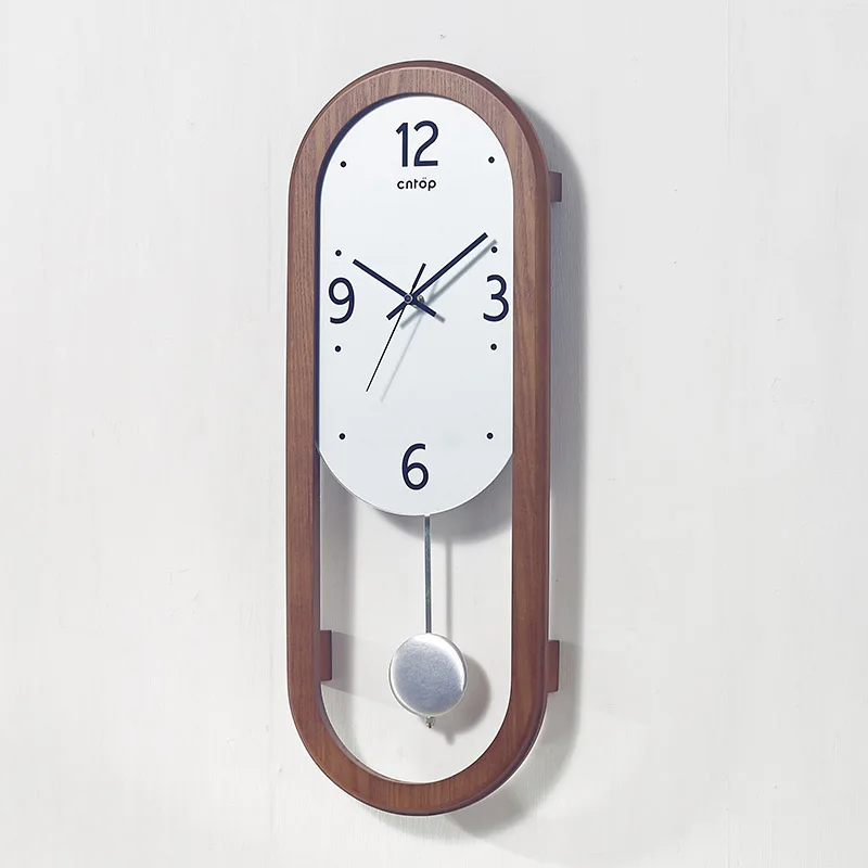 3d oval-shaped Silent pendulum wall clock Style 3  