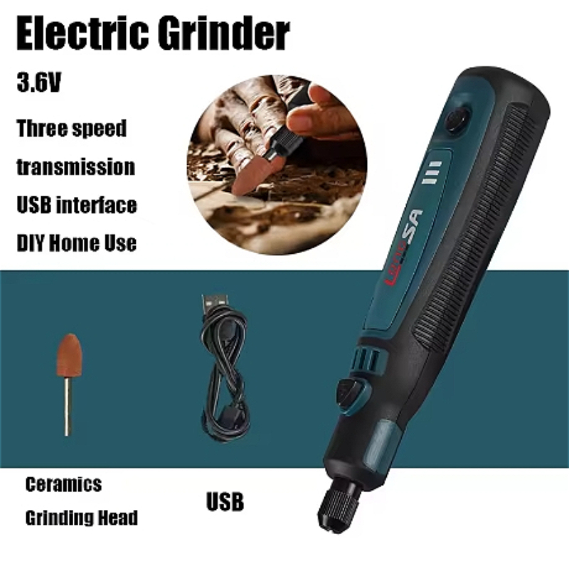 Electric Grinder 3.6V MINI Electric Screwdriver Rechargeable Fine Polishing Polish Compact Variable-Speed Electric Tool