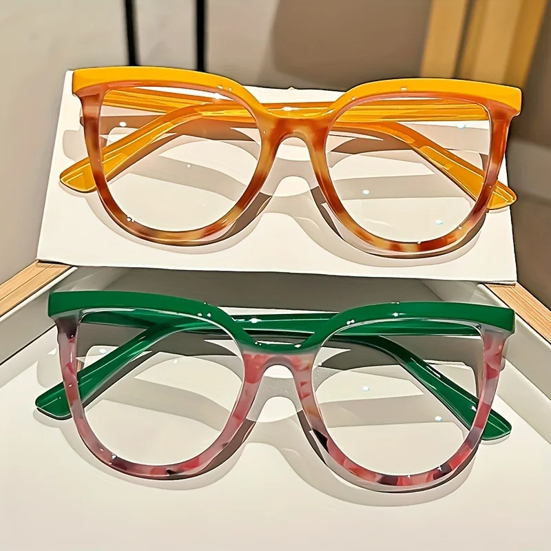 Vintage-Inspired Cat Eye Glasses for Women - Stylish, Lightweight & Durable with Blue Light Blocking Lenses