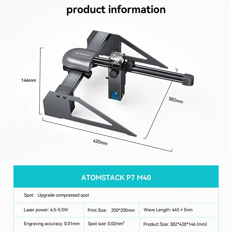 AtomStack P7 M40 40W: A Máquina de Gravação a Laser Portátil que