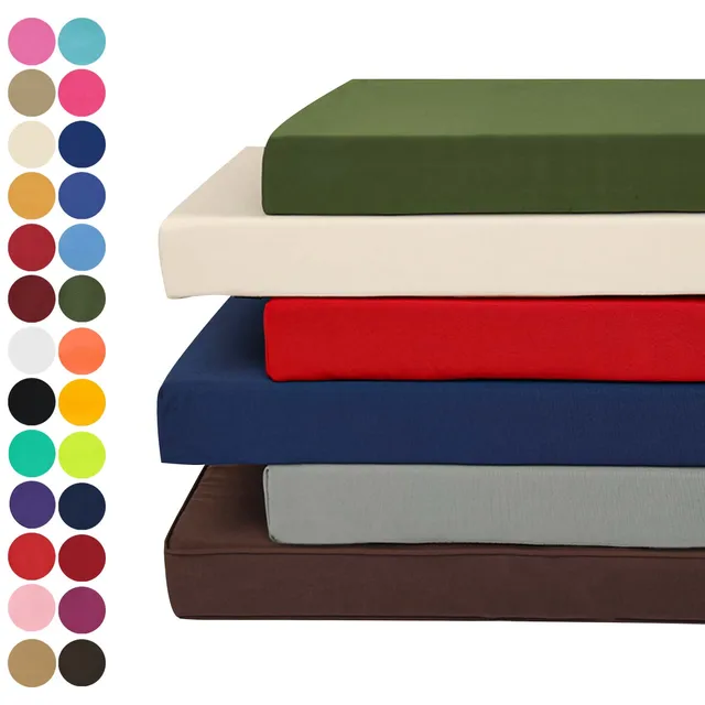 Coussins de siège et dossier en tissu imperméable personnalisés – Résistant aux UV, à séchage rapide – pour meubles de patio, bancs de jardin, chaises longues au bord de la piscine 1