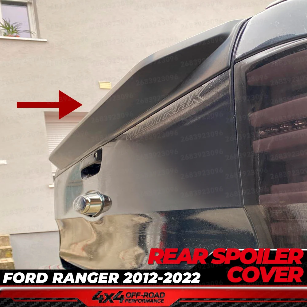 ABS Rear Spoiler Tailgate Cover Trim for Ford Ranger 2012-2022 Wildtrak Limited XLT XLS Raptor Rear Bed Protector Car Styling