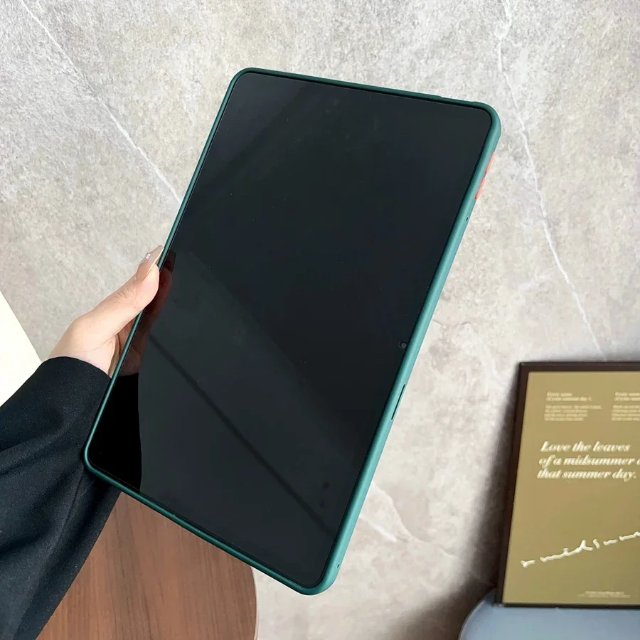 Matte Shockproof Silicone Tablet Case with Hard Back Cover