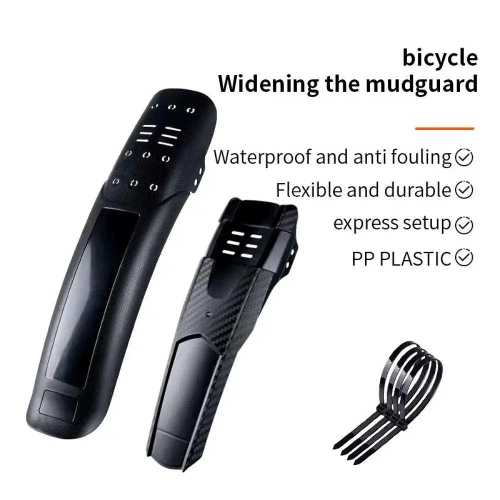 Durable Plastic Bicycle Black Front Rear MTB Wings Mud Bike Mudguard Cycling Accessories