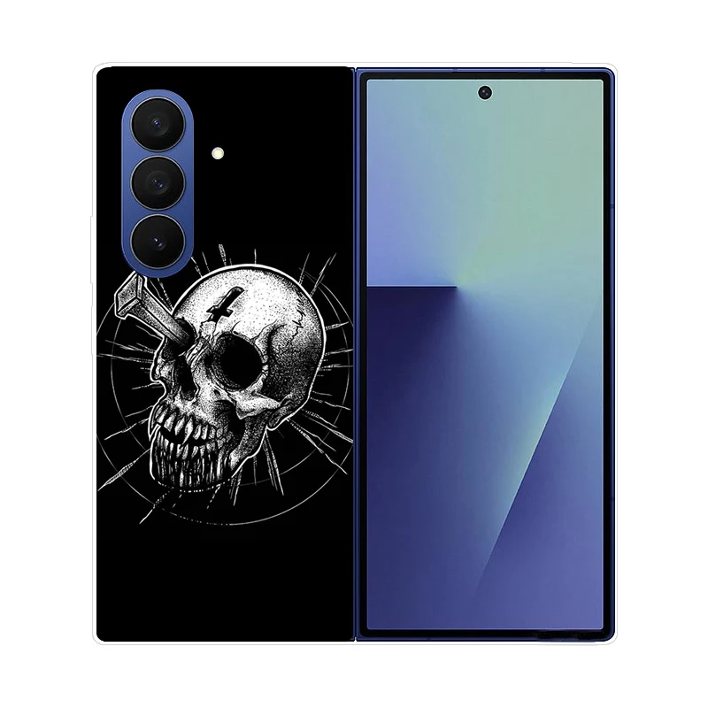 Transparent Luxury Painted Hard Case for Samsung Galaxy Z Fold 7