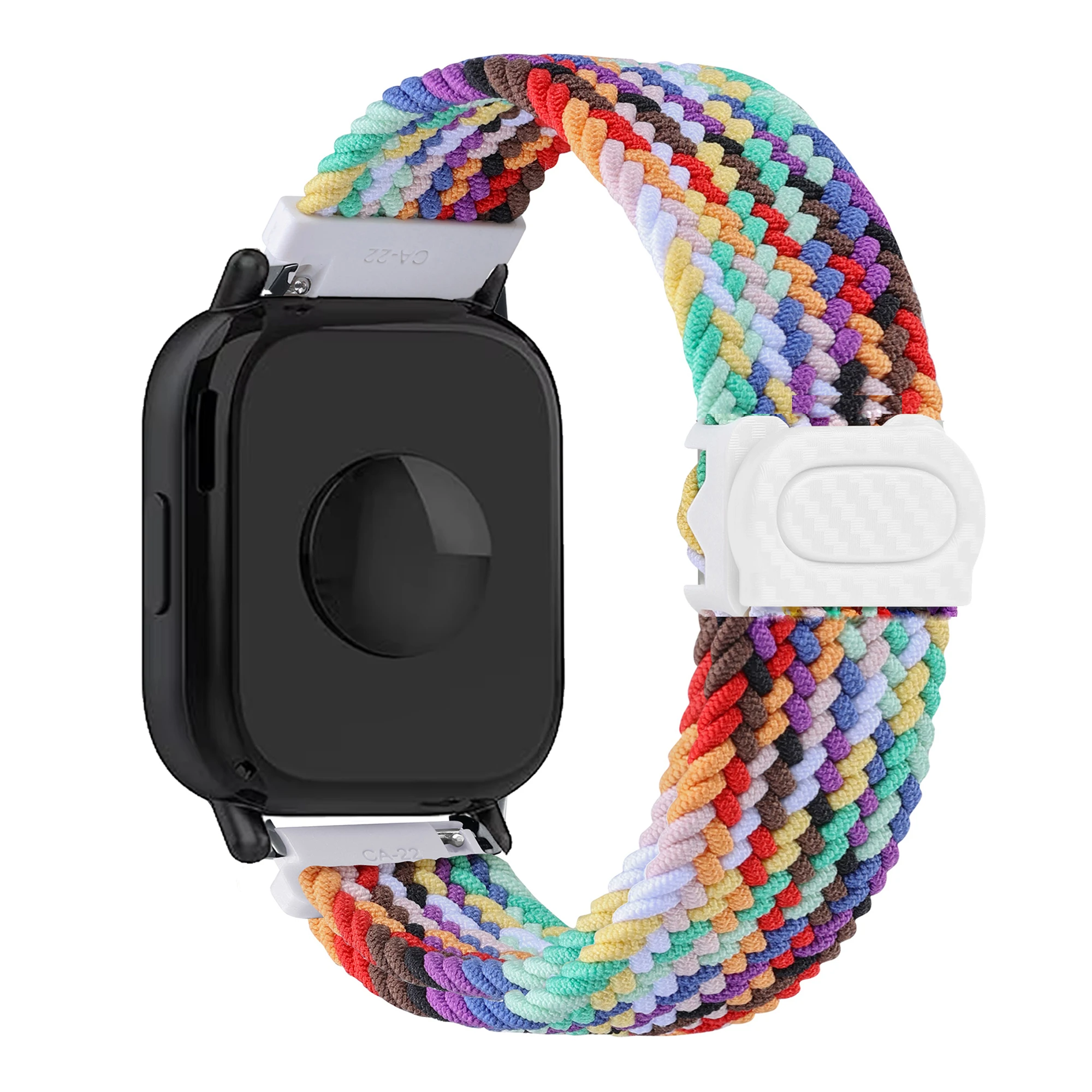Braided Nylon Solo Loop Watchband - Universal 22mm Strap