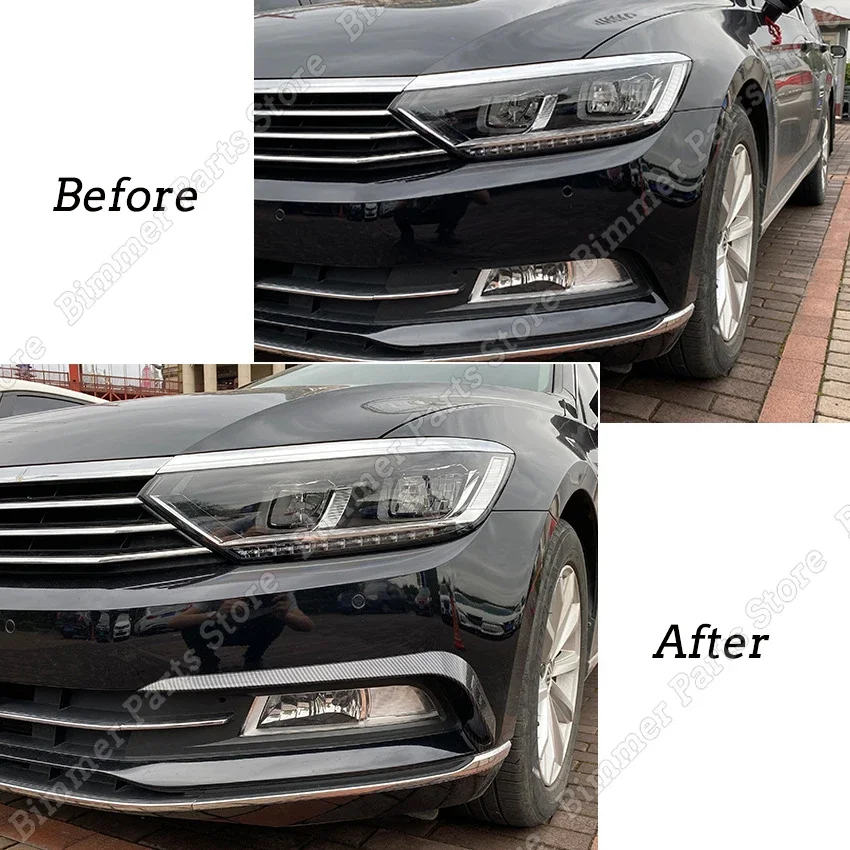 Für vw passat b8 variante body kit tuning 2016 2017 2018 2019 außen  scheinwerfer augenbrauen abdeckung verkleidungen front licht lampen rahmen  neu - AliExpress