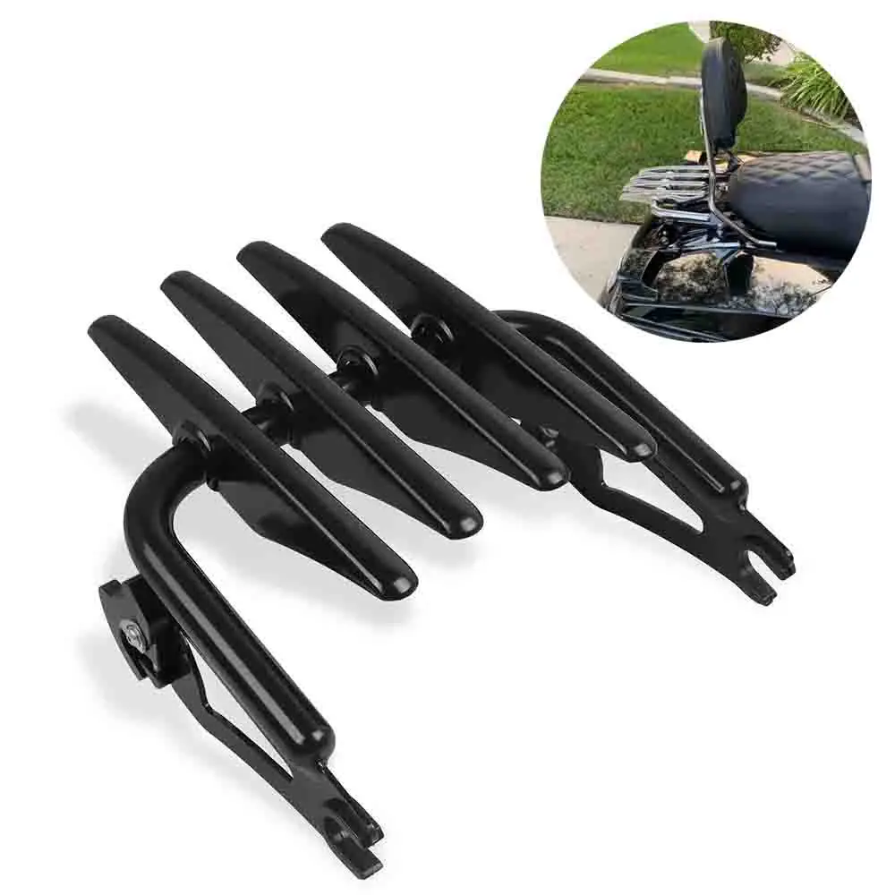 XJMOTO Chrome Quick Detach Stealth Mounting Luggage Rack Compatible With Harley Touring Road King Electra Glide Street Glide Road Glide FLHR FLH 2009-2023 - View #8