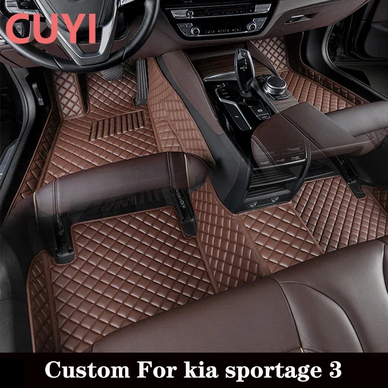 

Индивидуальный автомобильный напольный коврик для Kia Sportage 3 2011 2012 2013 2014 2016 2017, подкладки для ног, искусственный ковер, интерьерный автомобильный аксессуар