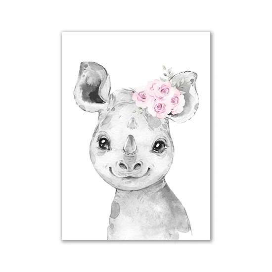 Personalized Animal Nursery Wall Art - Canvas Paintings