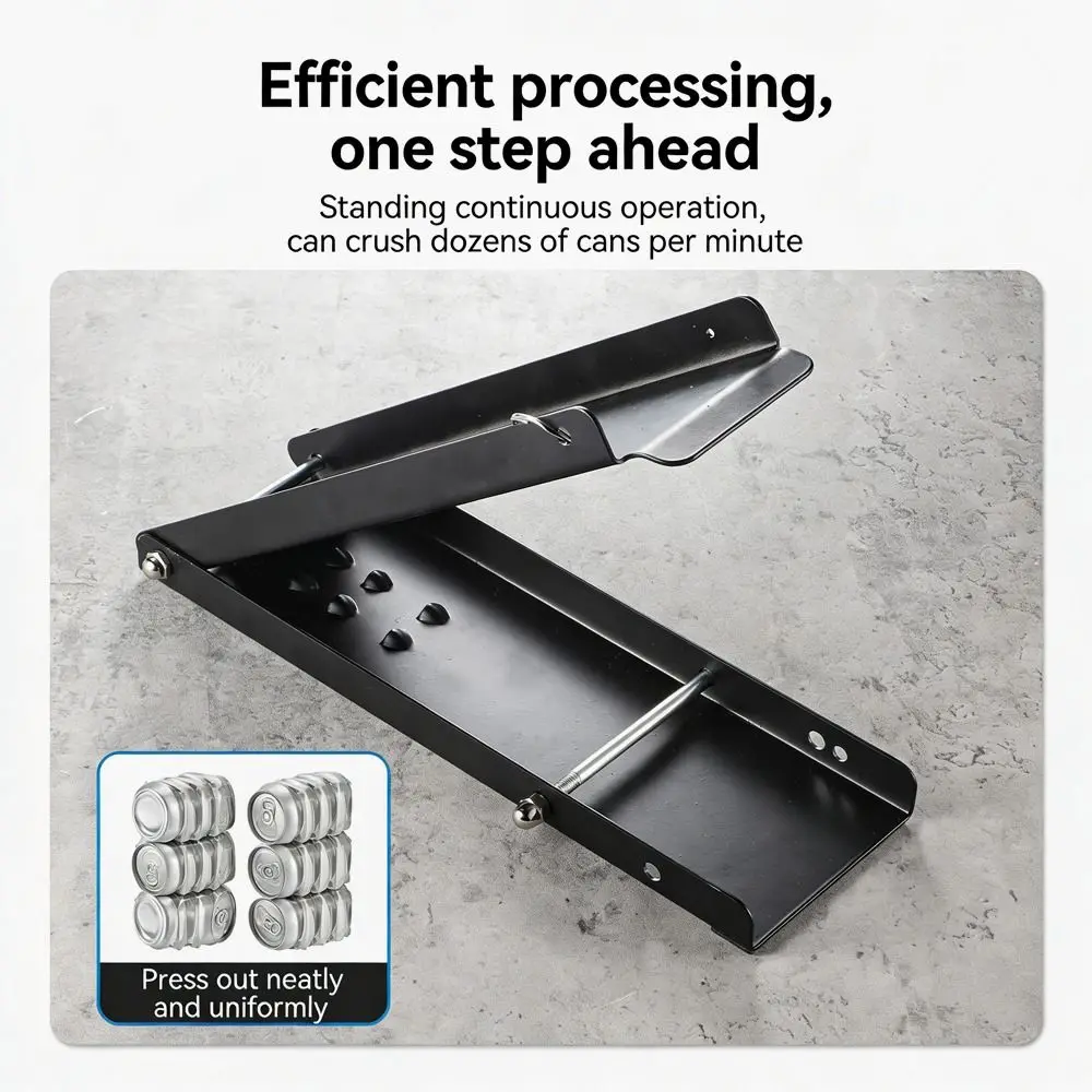 Lever Action Foot Operated Can Crusher Effort-Saving High-Efficiency Household Can Crusher Non-Slip Thickened Durable