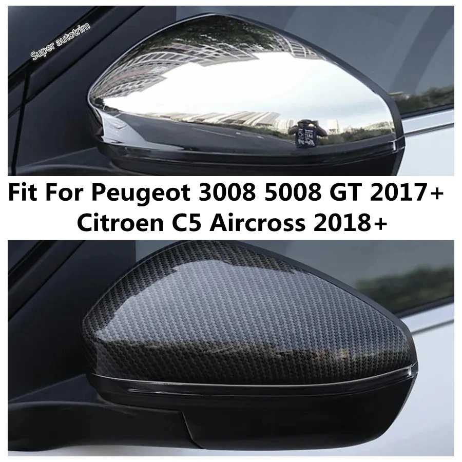 

Side Rearview Mirror Cap Shell Decoration Cover Trim Fit For Peugeot 3008 5008 GT 2017 - 2023 / Citroen C5 Aircross 2018 - 2023